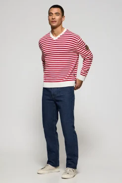 Polo Club Pulls*Pull en maille Seagull avec écusson nautique Rouge