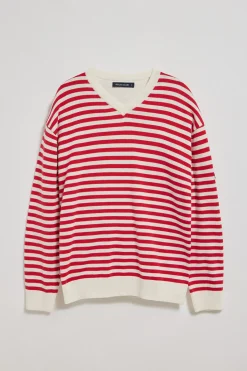 Polo Club Pulls*Pull en maille Seagull avec écusson nautique Rouge