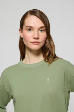 Polo Club Pulls*Pull en maille à col ras du cou et logo brodé Rigby Go Vert jade