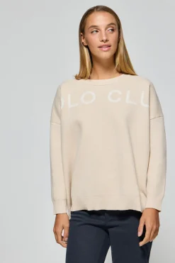 Polo Club Pulls*Pull Gia en maille avec logo Beige