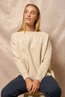 Polo Club Pulls*Pull Gia en maille avec logo Beige