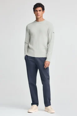 Polo Club Pulls*Pull en maille coton à écusson Gris clair