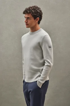 Polo Club Pulls*Pull en maille coton à écusson Gris clair