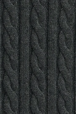 Polo Club Pulls*Pull gris foncé chiné à col ras du cou en laine mélangée avec broderie Rigby Go Vigoré Gris Foncé