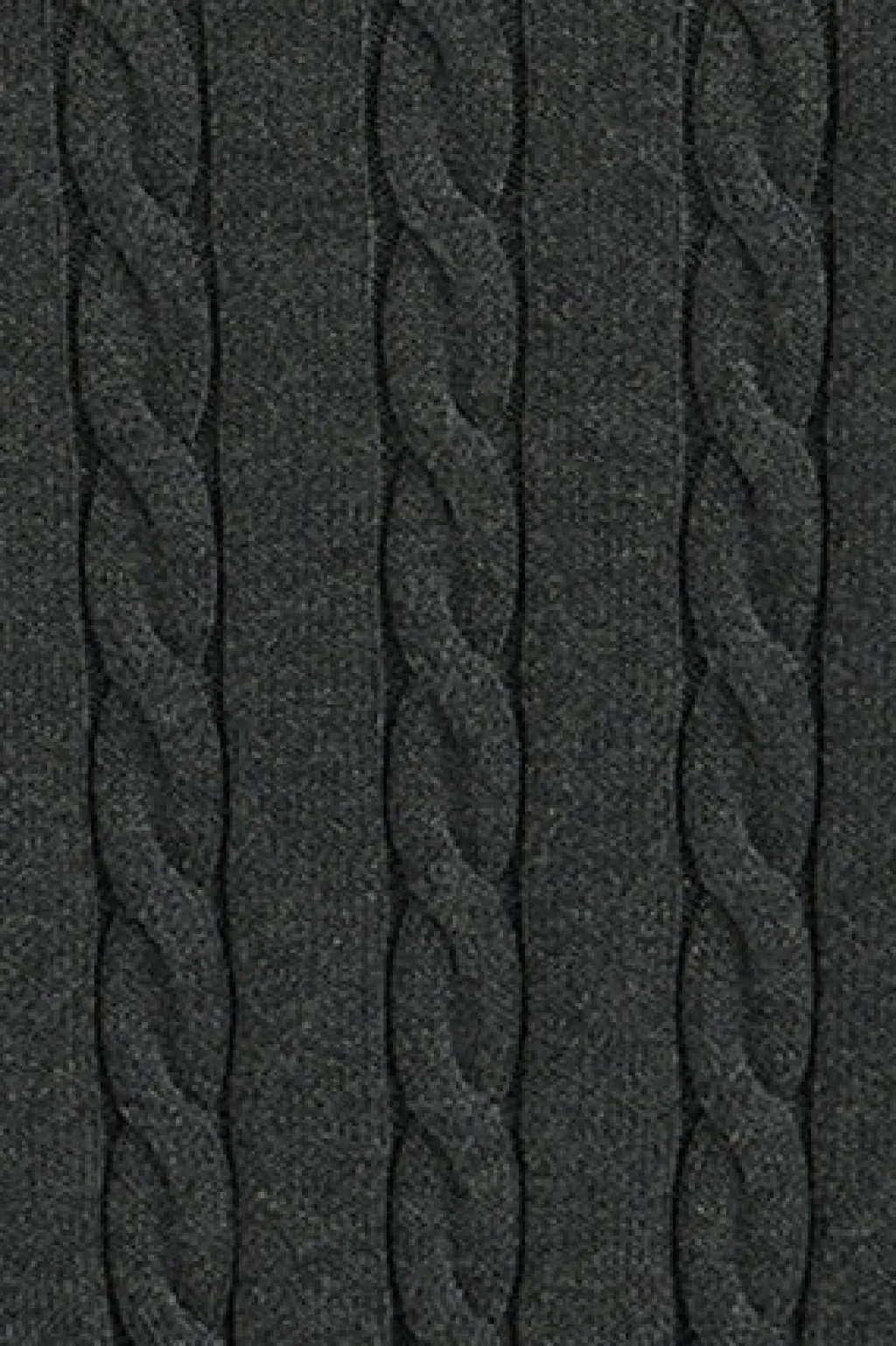 Polo Club Pulls*Pull gris foncé chiné en maille tressée en laine mélangée avec fermeture éclair partielle et broderie Rigby Go Vigoré Gris Foncé