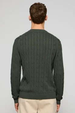 Polo Club Pulls*Pull en maille tressée à col ras du cou et logo Rigby Go Gris Pierre