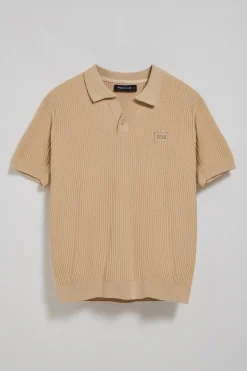 Polo Club Pulls|Polos*Pull Jimin couleur avec logo sur la poitrine Ivoire