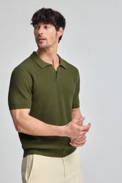 Polo Club Pulls|Polos*Pull Jimin avec logo sur la poitrine Vert mousse