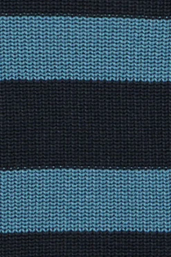 Polo Club Pulls*Pull Julen bleu et denim avec rayures et logo Bleu Marine