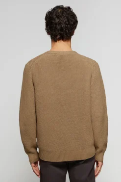 Polo Club Pulls*Pull marron en maille en jauge 9 avec détail Brun