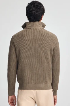 Polo Club Pulls*Pull à maille anglaise à écusson Marron Foncé Chiné
