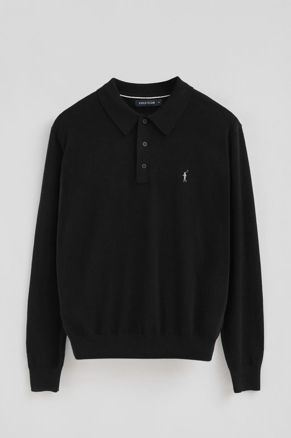 Polo Club Pulls*Pull à col polo en laine mélangée avec broderie Rigby Go Noir