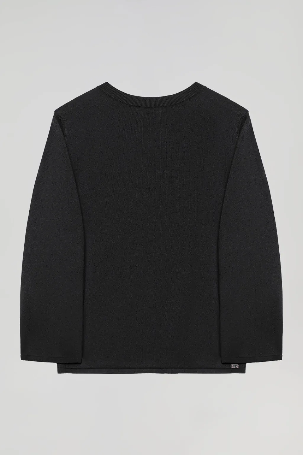 Polo Club Pulls*Pull à col ronde avec bouton nacré Noir