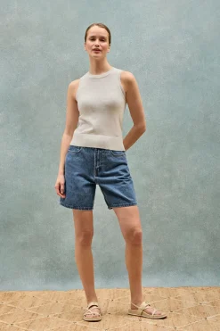 Polo Club Pulls*Pull sans manches à boutons perlés Beige
