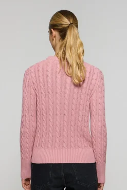 Polo Club Pulls*Pull tressé vin avec logo brodé Rigby Go Rose
