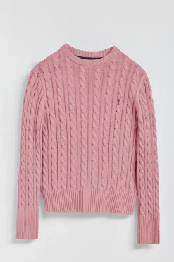 Polo Club Pulls*Pull tressé vin avec logo brodé Rigby Go Rose