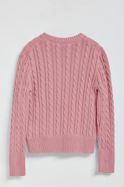 Polo Club Pulls*Pull tressé vin avec logo brodé Rigby Go Rose