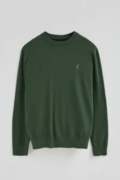 Polo Club Pulls*Pull vert boue en laine mélangée et broderie Rigby Go Vert chaud