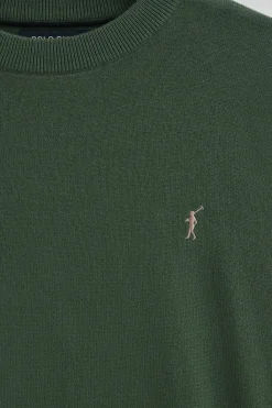Polo Club Pulls*Pull vert boue en laine mélangée et broderie Rigby Go Vert chaud