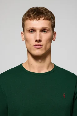 Polo Club Pulls*Pull en maille à col ras du cou et broderie Rigby Go Vert Bouteille