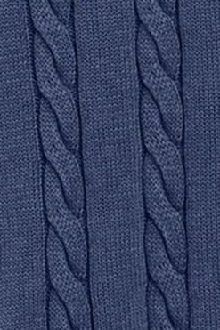 Polo Club Pulls*Pull violet bleuté tressé garment dye et logo brodé Bleu Violet