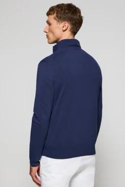 Polo Club Pulls*Pull violet bleuté zippé et Rigby Go brodé Bleu Violet