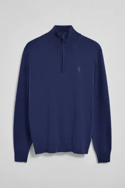 Polo Club Pulls*Pull violet bleuté zippé et Rigby Go brodé Bleu Violet