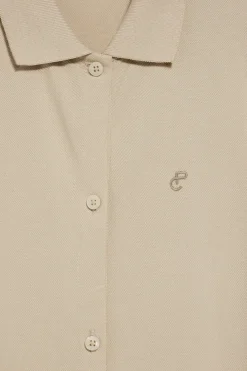 Polo Club Robes*Robe sans manches, boutonnée, avec monogramme brodé Beige