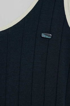 Polo Club Robes*Robe à bretelles avec bouton nacré Bleu Marine