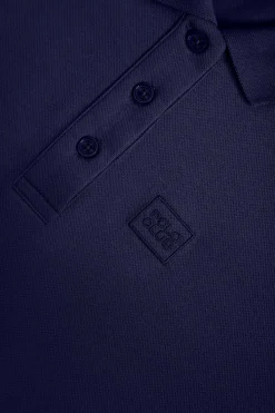 Polo Club Robes*Robe bleu e à manches chauve-souris et logo brodé ton sur ton Marin