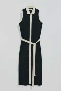 Polo Club Robes*Robe sans manches avec bouton nacré Bleu Marine