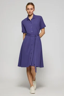 Polo Club Robes*Robe boutonnée avec broderie PC Bleu Violet