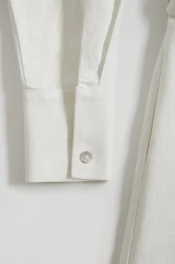 Polo Club Robes*Robe midi en lin he avec un détail brodé Rigby Go Blanc