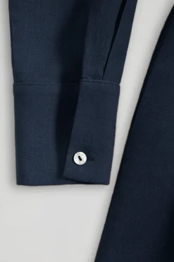 Polo Club Robes*Robe midi en lin avec un détail brodé Rigby Go Bleu Marine