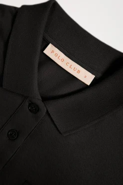 Polo Club Robes*Robe e à manches chauve-souris et logo brodé ton sur ton Noir