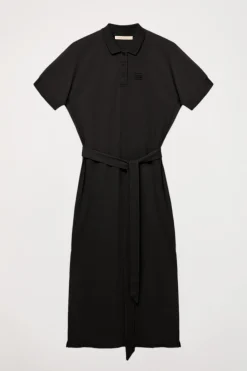 Polo Club Robes*Robe e à manches chauve-souris et logo brodé ton sur ton Noir