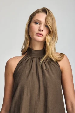 Polo Club Robes*Robe Valay couleur moka avec détails Mocca