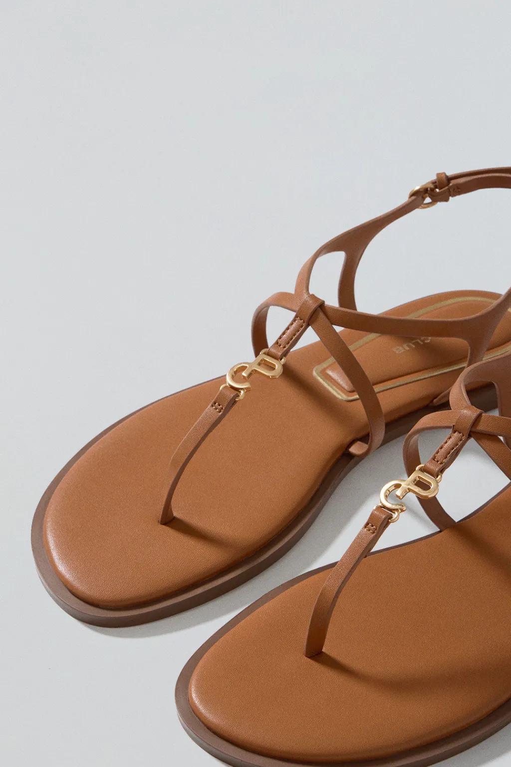 Polo Club Chaussures*Sandale à lanières Bianca marron avec détails métallisés Brun