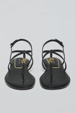 Polo Club Chaussures*Sandales à brides es Bianca avec détails métallisés Noir