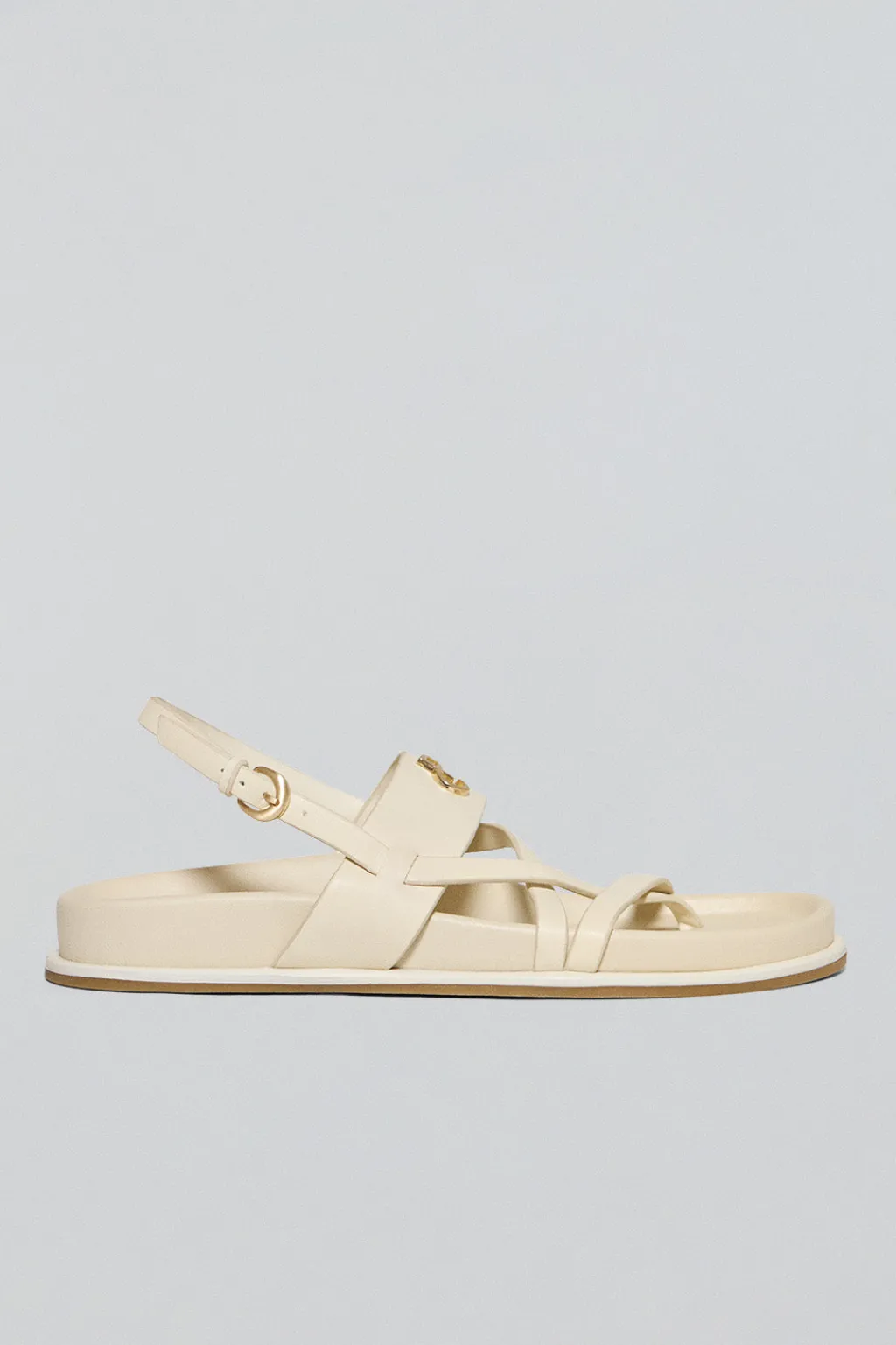 Polo Club Chaussures*Sandales bio à lanières Allegra beige avec détails métalliques Crème