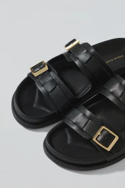 Polo Club Chaussures*Sandales bio es Blake à boucles Noir