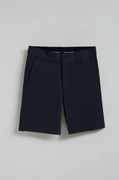 Polo Club Pantalons*Short Bali en lin et coton avec détails brodés Bleu Marine
