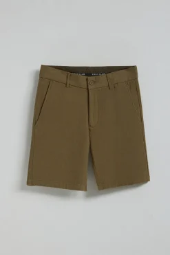 Polo Club Pantalons*Short Bali en lin et coton couleur vert avec détails brodés Kaki