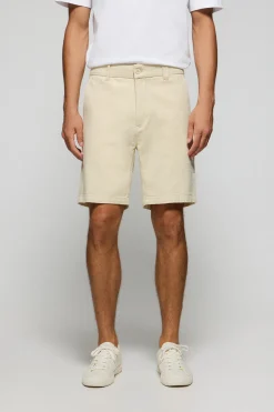 Polo Club Pantalons*Short Bali en lin et coton couleur avec détails brodés Sable