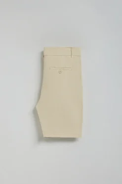 Polo Club Pantalons*Short Bali en lin et coton couleur avec détails brodés Sable