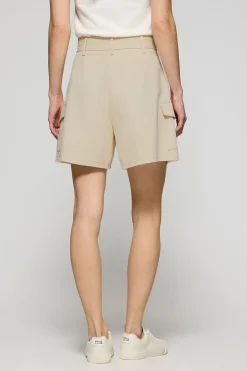 Polo Club Pantalons*Short en sergé Menfis couleur avec détails Sable