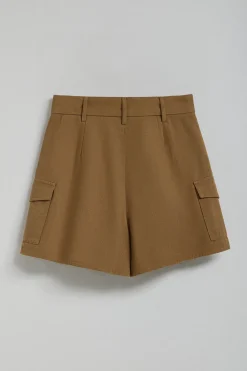 Polo Club Pantalons*Short en sergé Menfis couleur avec détails Camel