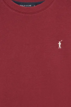 Polo Club Sweat-Shirts*Sweat à col rond avec logo brodé Rigby Go Grenat