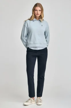 Polo Club Sweat-Shirts*Sweat bleu clair à col ras du cou et broderie Rigby Go Bleu ciel