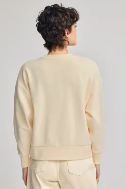 Polo Club Sweat-Shirts*Sweat écru avec logo caoutchouté sur le devant Beige